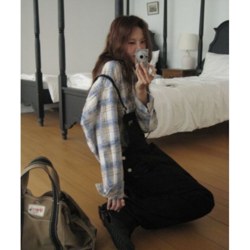 코드그라피 90S VTG THE NERD 오버핏 체크셔츠_블루 277863_이미지