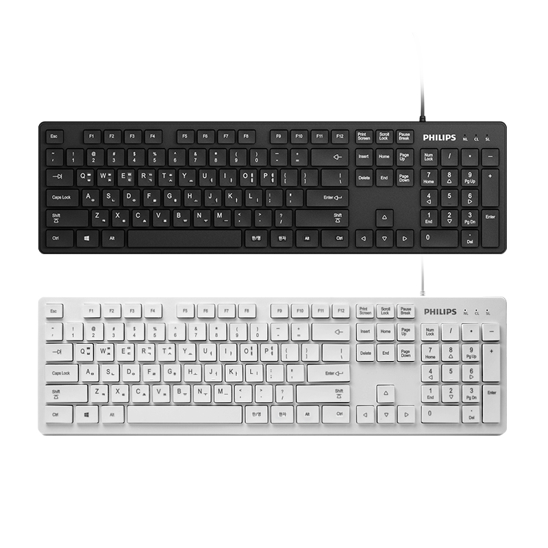 필립스 SPK6302 유선 키보드 (블랙)_이미지