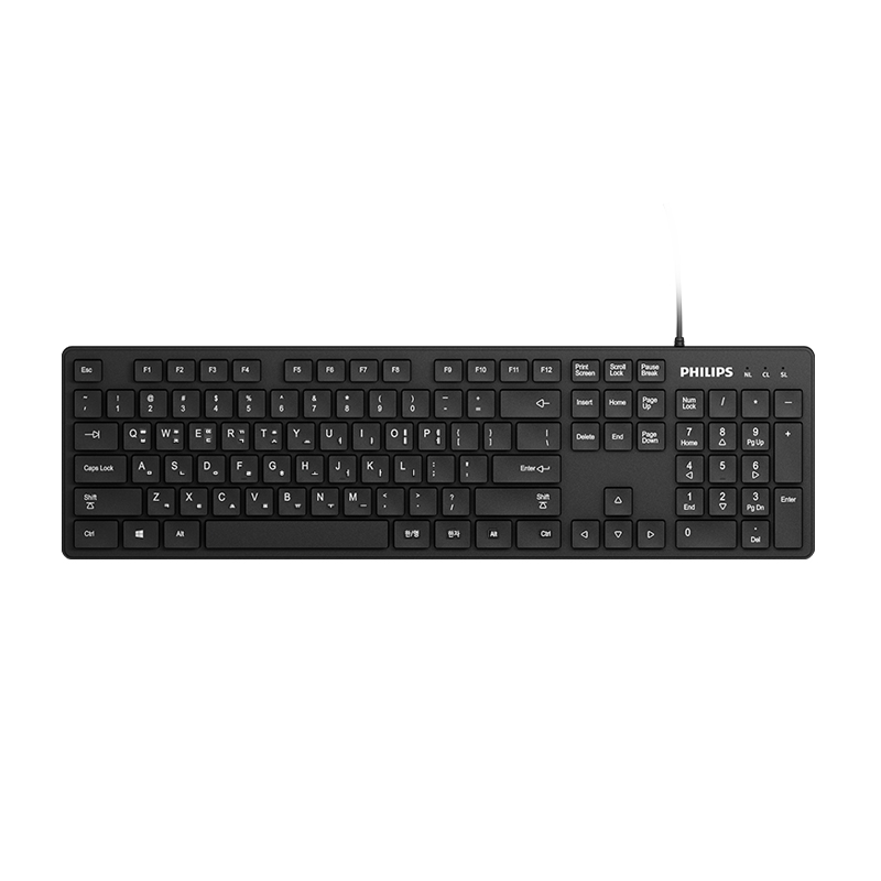 필립스 SPK6302 유선 키보드 (블랙)_이미지