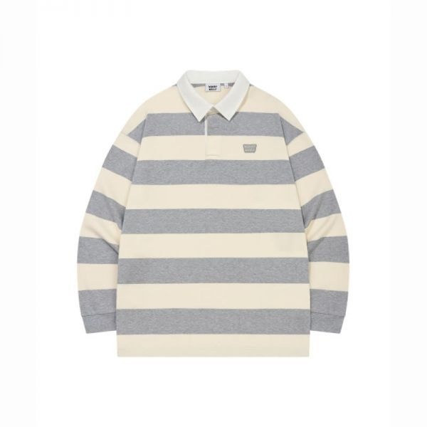 비케이브 와키윌리 WACKY WILLY 럭비 롱슬리브 그레이 341327