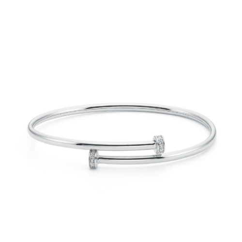 로이드 에센셜 페기 크로스 뱅글 925 실버 은 팔찌 LLBS26106S