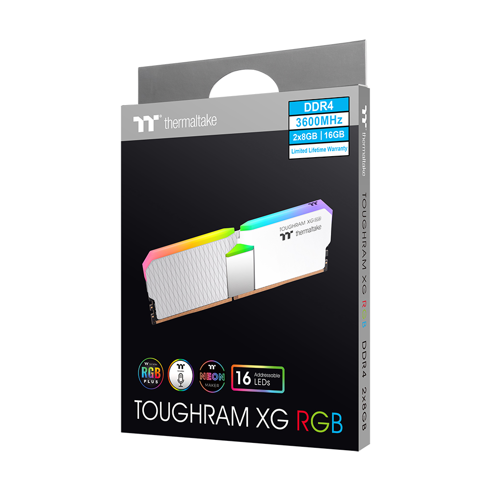 써멀테이크 DDR4-3600 CL18 TOUGHRAM XG RGB 화이트 패키지 (16GB(8Gx2))_이미지