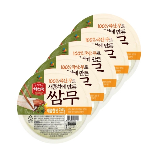 CJ제일제당 하선정 쌈무 새콤한맛 350g (5개)