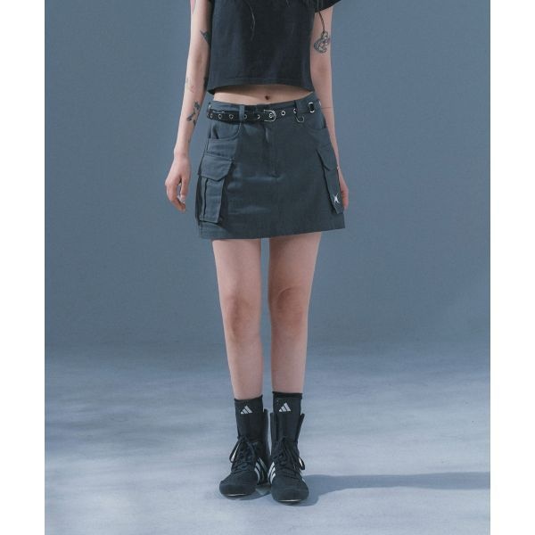 데이즈 인어 INADAZE 포켓 카고 스커트 차콜 1964693_이미지