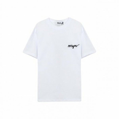 MSGM 자수 로고 반팔 티셔츠 2000MDM540 200002 (01, 화이트)