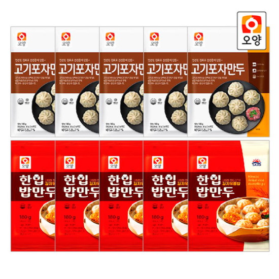 사조오양 오양 사조오양 고기포자만두 5개 한입밥만두 김치볶음 5개_이미지