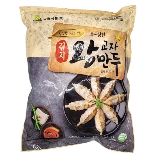 나래식품 푸짐한 김치 왕교자 만두 1.4kg (2개)_이미지