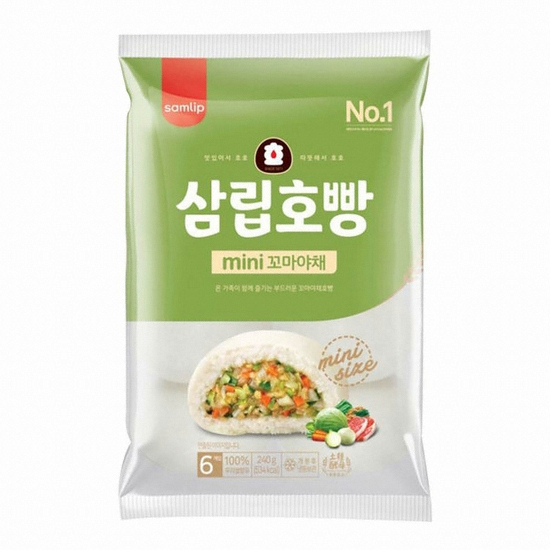 SPC삼립 삼립호빵 미니 꼬마야채 6개입 240g (1개)_이미지