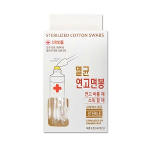 외과처치용 멸균 연고면봉 연고바를때 소독할때 개별포장 30개입