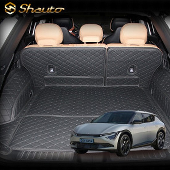 샤오토 기아 더 뉴 EV6 트렁크매트 풀커버 세트 (바닥면+등받이+벽면)_이미지