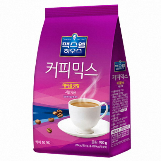 동서식품 맥스웰하우스 커피믹스 헤이즐넛향 자판기용 900g (4개)_이미지