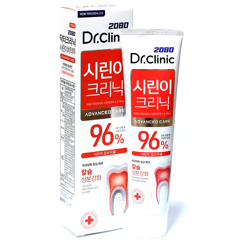 애경 2080 닥터크리닉 시린이 치약 140g (4개)