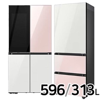삼성전자 비스포크 키친핏 글램 RF60DB9342 + <b>RQ33DB74C1AP</b> (핑크+화이트)