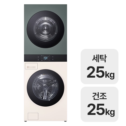 LG전자 트롬 AI 오브제컬렉션 워시타워 WA2525EGZF (사업자전용)_이미지