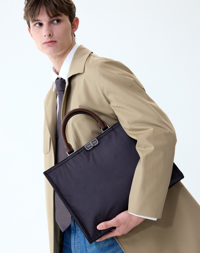 서류가방 13인치 노트북 수납 D-BORSA 왁스 원단 블랙 서류가방 DBBA5F028BK