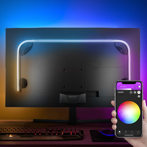 필립스 LED hue play 그라디언트 PC 라이트스트립 24-27인치 모니터용 (+브릿지)_이미지