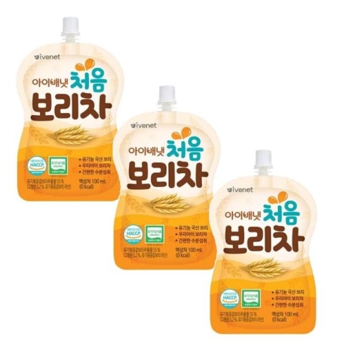 아이배냇 처음 보리차 100ml (3개)_이미지