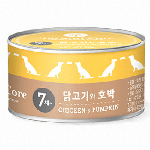 네츄럴코어 시니어 닭고기와 호박 캔 95g (4개)_이미지