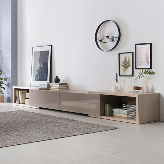 리바트  뉴 타이드 확장형 거실장 그레이 2900