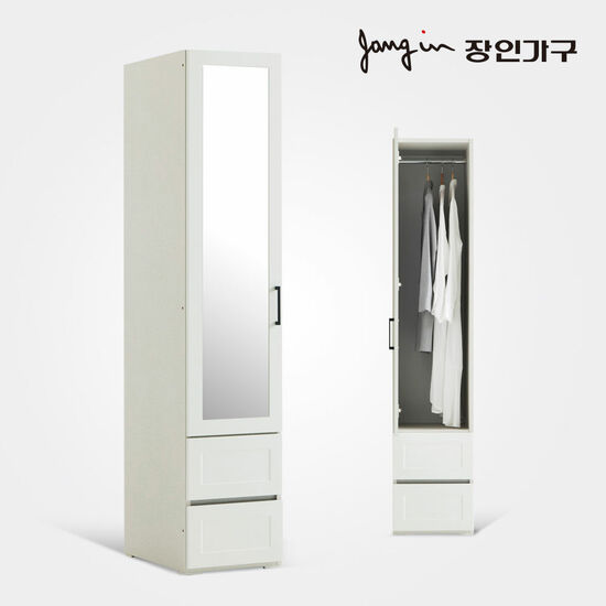 장인가구 에밋 키큰 틈새 전신거울 옷장 400_이미지
