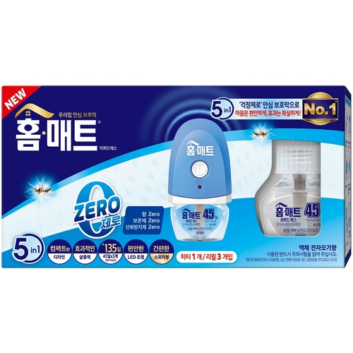 홈매트 리퀴드 에스 제로 훈증기 + 리필 45일 x 3개 (1세트)_이미지