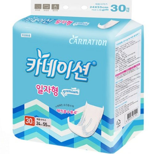 신우피앤씨 카네이션 일자형 패드 프리미엄 30개 (6팩(180개))
