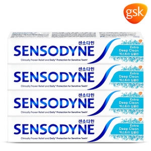 글락소스미스클라인 센소다인 딥클린 치약 113g 4개 + 딥클린 칫솔 (1세트)