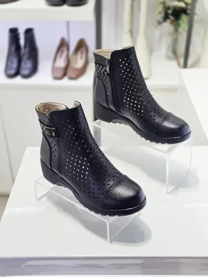 세레스 세이브존03 여성 비즈 쿠셔닝 지퍼 앵클 부츠 4cm AQKRP38A-7