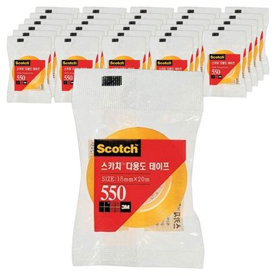3M 스카치 550 다용도 테이프 리필 18mm x 20m (30개)_이미지