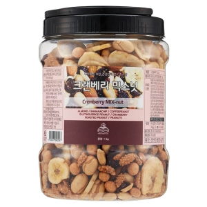 넛츠팜 크랜베리 믹스넛 1kg 원통 1개_이미지