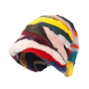  닥스 멀티 컬러 밍크 보닛 DK18WBX004