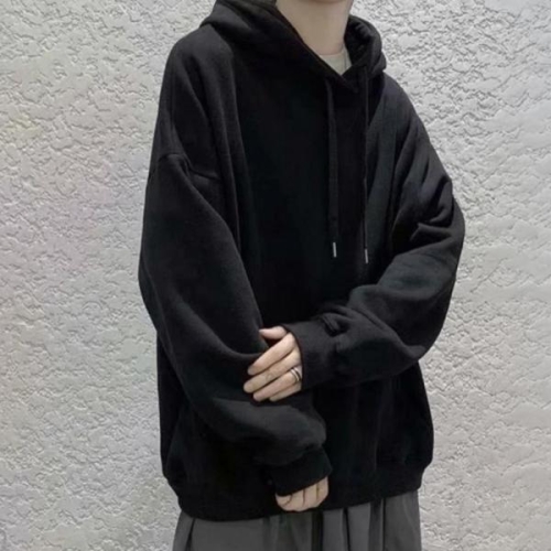 코지 심플 후드티 루즈핏 무드 남성 기모 2컬러 WFM0HSL