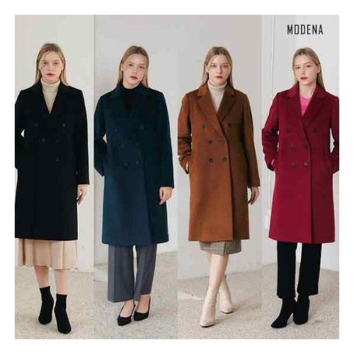 모데나 C. 울블렌디드 웨이브퀼팅 누빔 더블 코트1083156_이미지