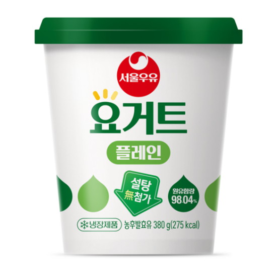 서울우유 요거트 플레인 무가당 380g (6개)