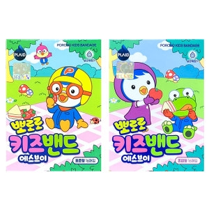 영케미칼 대일밴드 일회용 캐릭터 키즈 밴드 상처 반창고 어린이용 생일선물 뽀로로 표준형 혼합형 16개입 1곽_이미지