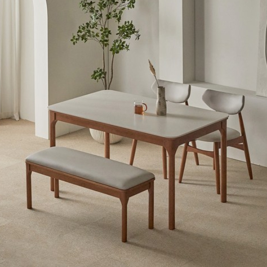 파로마 채튼 통세라믹 원목 식탁 1400