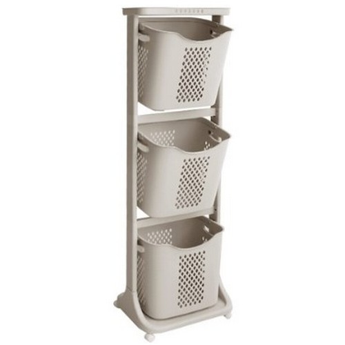 네이쳐리빙 VER.3 대용량 트롤리 뉴스윙 3단 빨래바구니_이미지