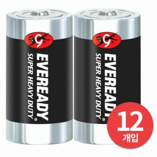 에버레디 슈퍼 헤비듀티 망간 D (벌크) (12개)