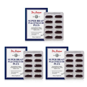 닥터브라이언 슈퍼브레인 포스파티딜세린 앤 징코 800 플러스 30캡슐 (3개)