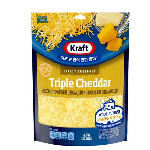 트리플 체다 슈레드 치즈 226g