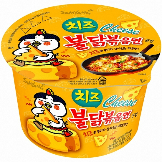 삼양식품 치즈 불닭볶음면 큰컵 105g (16개)_이미지