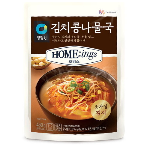 대상 청정원 호밍스 김치 콩나물국 450g (1개)_이미지