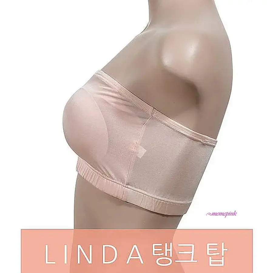 린다 쫀쫀한밴드 탱크 스트랩리스 여자 여성 풍기인견 탑브라 속옷 브래지어 편한wxy010