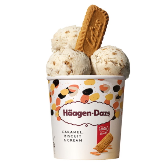하겐다즈 카라멜비스킷 앤 크림 파인트 아이스크림 473ml (1개)_이미지