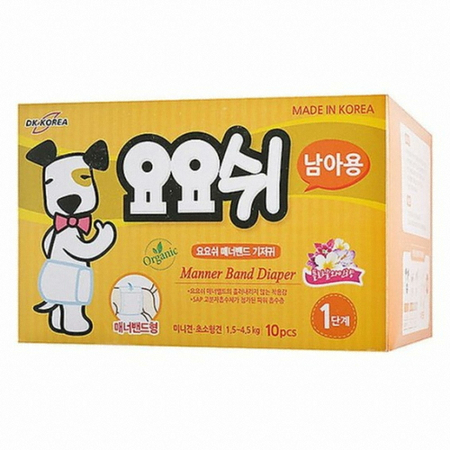 DK코리아 ㅤ요요쉬 애견기저귀 남아용 1단계 10매 (1개)_이미지