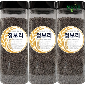 국산 청보리 1kgx3통 녹색보리쌀 청맥 잡곡 햇보릿쌀