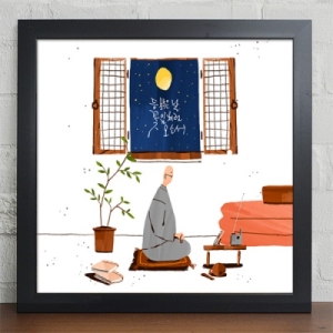 꾸밈 iy525-스님과불상인테리어액자