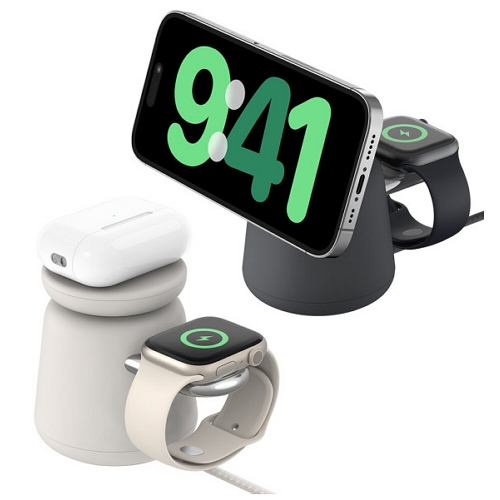 벨킨 부스트차지 프로 15W 2in1 맥세이프 독 무선충전기 WIZ020bt 해외구매 (애플워치용)