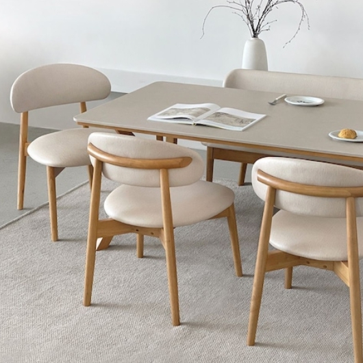 로포텐 빈센트 포세린 세라믹 낮은 식탁 1800 (의자4개)