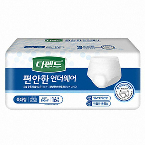 디펜드 편안한 언더웨어 수퍼 특대형 16개 (1팩(16개))_이미지